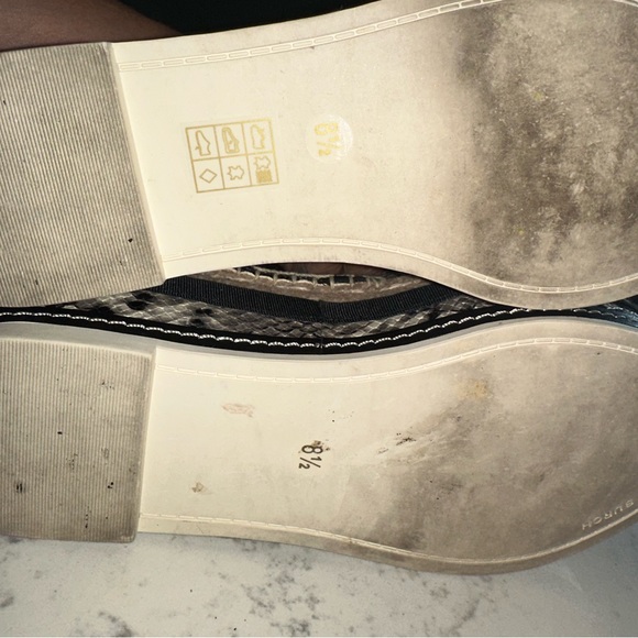 Tory Burch Espadrilles High Platform Black and Snake Skin color sz 8.5 (8 1/2) - Picture 9 of 16